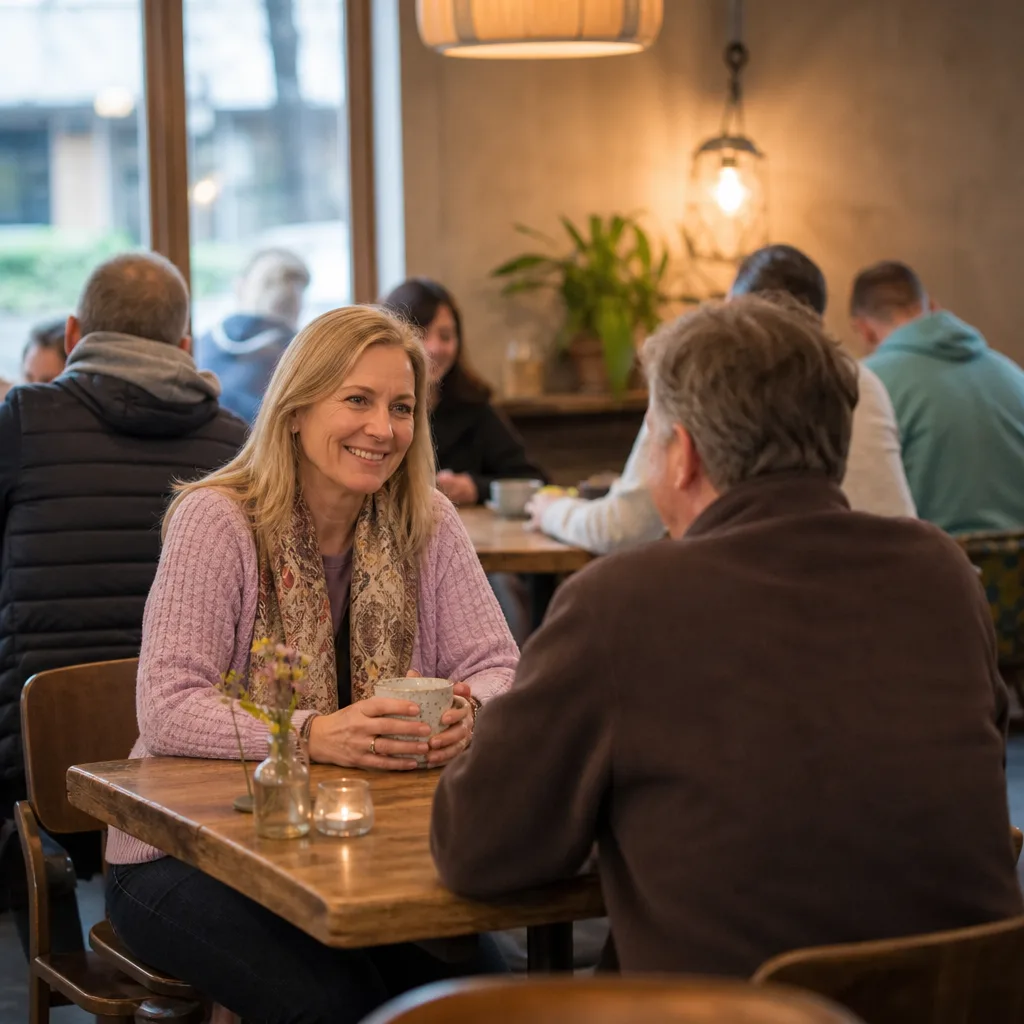 Busy public meeting place in Staffordshire suitable for a first date